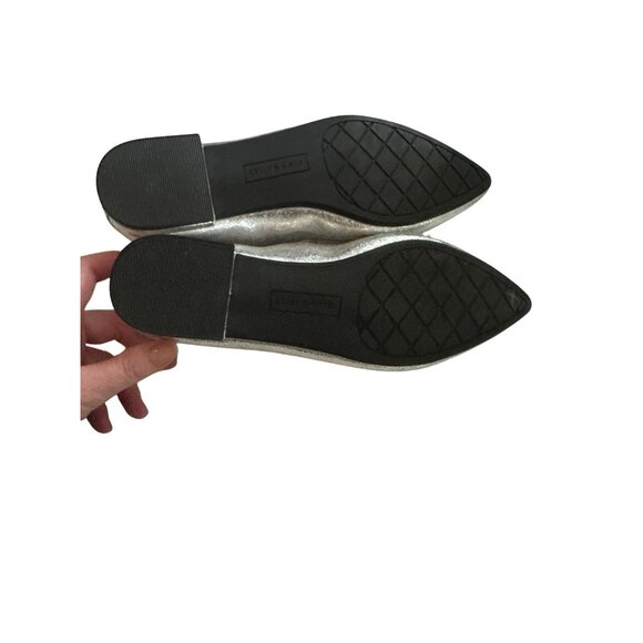 NEW Kelly & Katie Women's Silver Metallic Maryjane Flats - 7.5- Glam-sparkly - Picture 3 of 4
